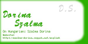 dorina szalma business card